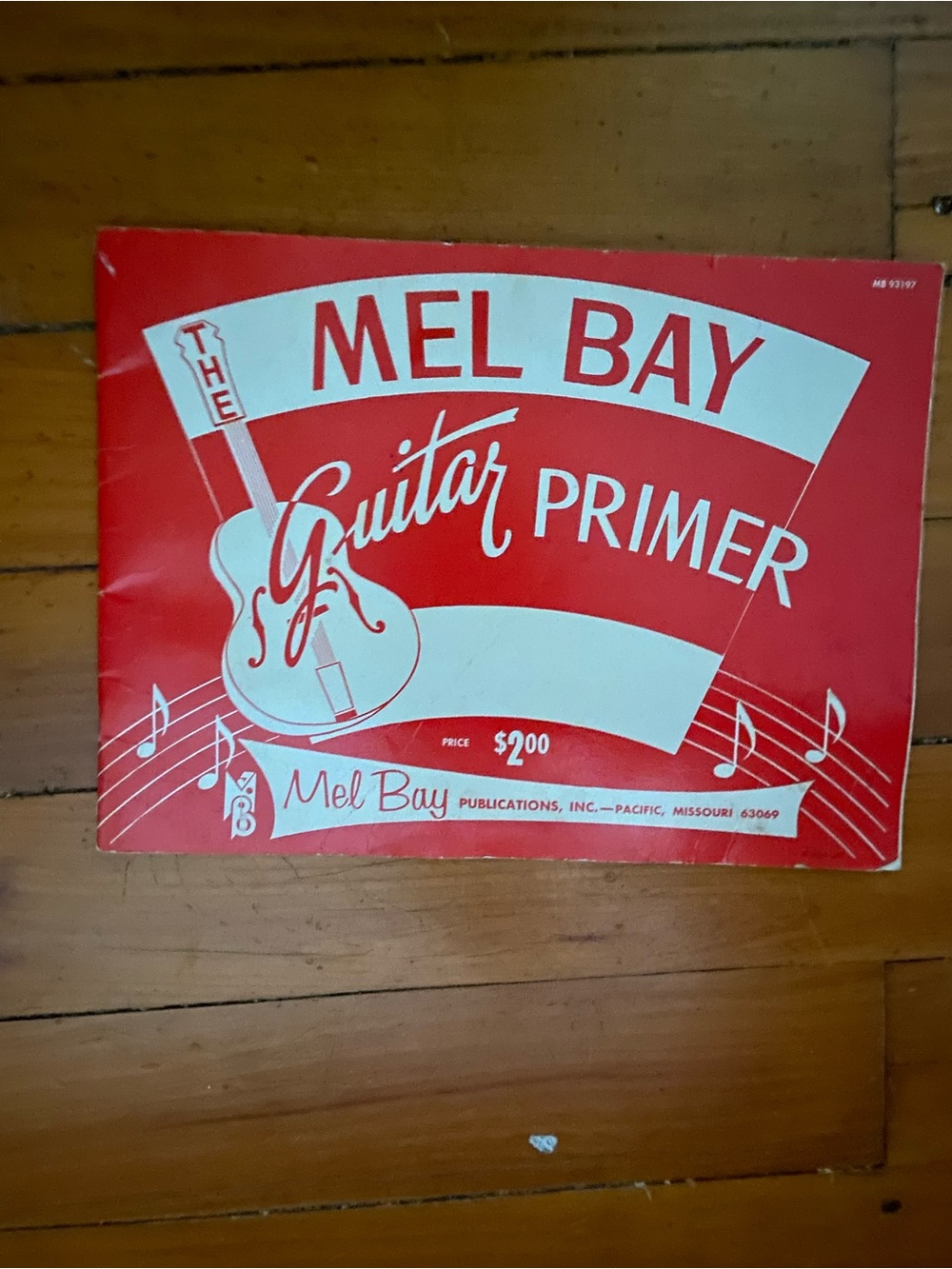 Vintage 1950s 50s 70s 1970s edition Mel Bay RED Guitar Primer book music song